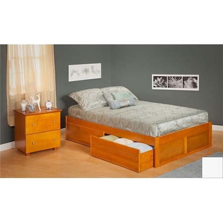 Atlantic Furniture Atlantic Furniture AR8032112 Urban Concord Full Size with Flat Panel Foot Board and Urban Bed Drawers in a White Finish AR8032112